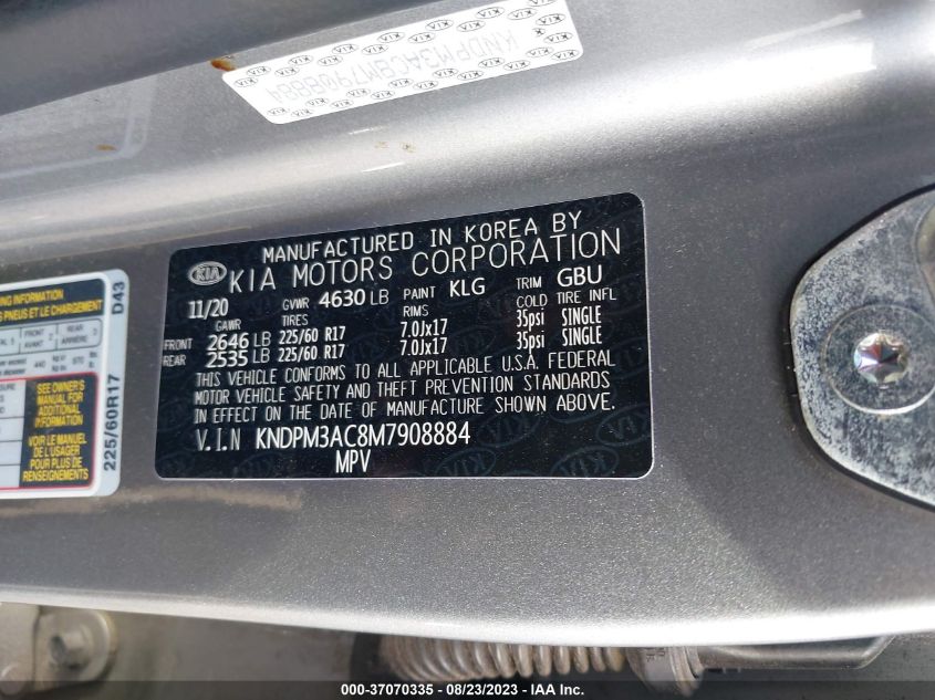 2021 KIA SPORTAGE LX - KNDPM3AC8M7908884