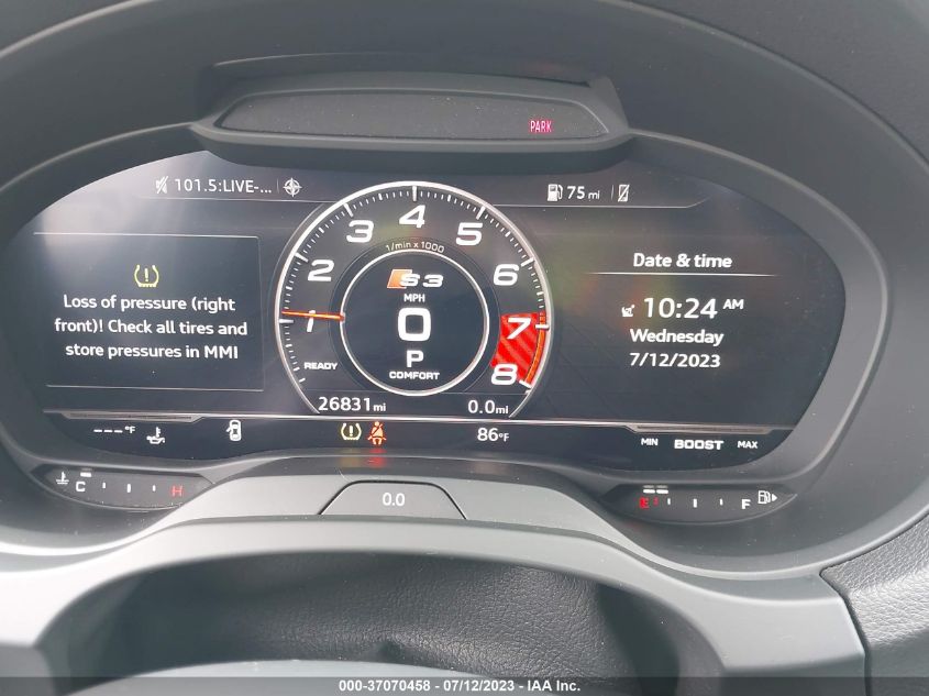 2017 AUDI S3 PREMIUM PLUS - WAUB1GFF2H1015838