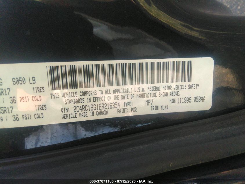 2014 CHRYSLER TOWN & COUNTRY TOURING - 2C4RC1BG1ER216354