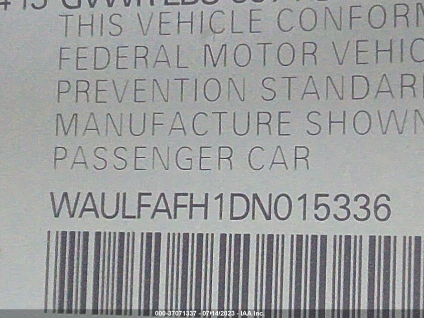 2013 AUDI A5 PREMIUM PLUS - WAULFAFH1DN015336