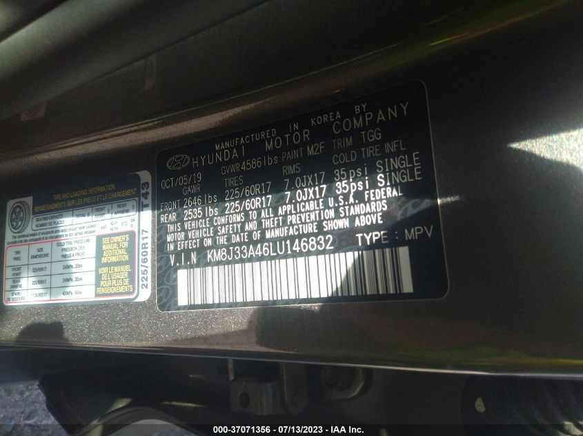 2020 HYUNDAI TUCSON VALUE - KM8J33A46LU146832
