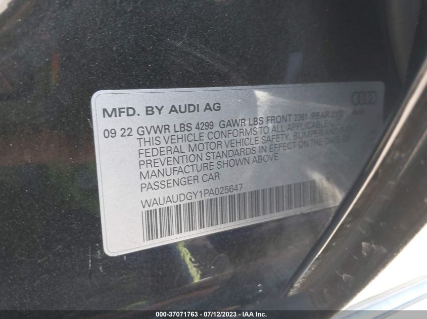 2023 AUDI A3 PREMIUM - WAUAUDGY1PA025647