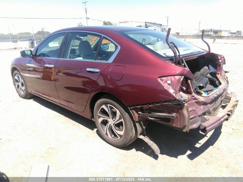 2016 HONDA ACCORD SEDAN LX - 1HGCR2F33GA163666