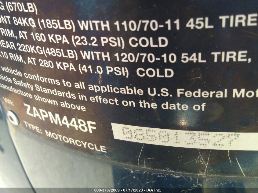 2008 VESPA LX 150 - ZAPM448F085013527