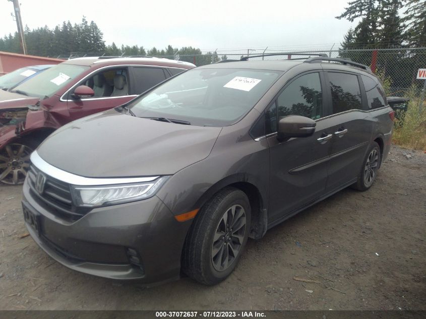 2021 HONDA ODYSSEY EX-L - 5FNRL6H71MB030117