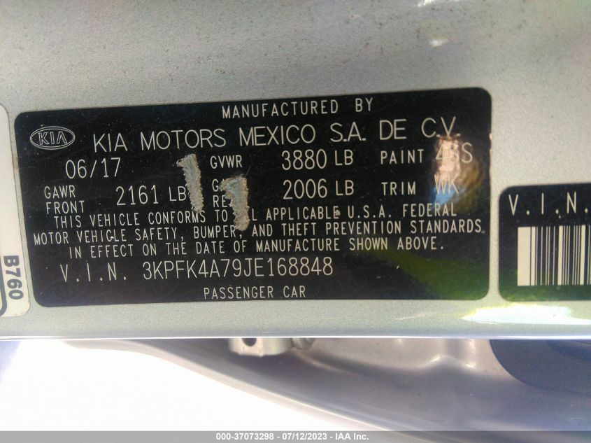2018 KIA FORTE LX - 3KPFK4A79JE168848