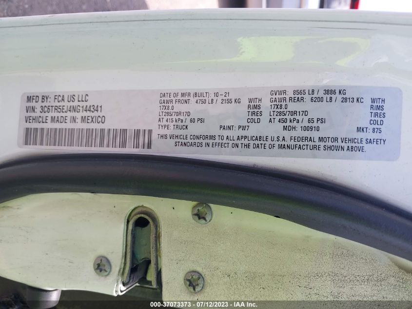 2022 RAM 2500 POWER WAGON - 3C6TR5EJ4NG144341