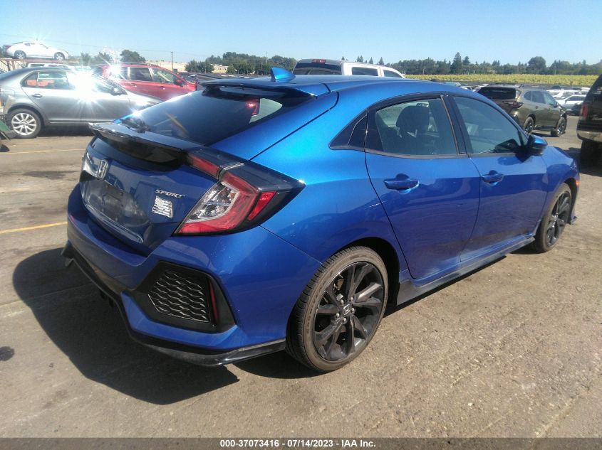 2018 HONDA CIVIC HATCHBACK SPORT - SHHFK7G40JU215305