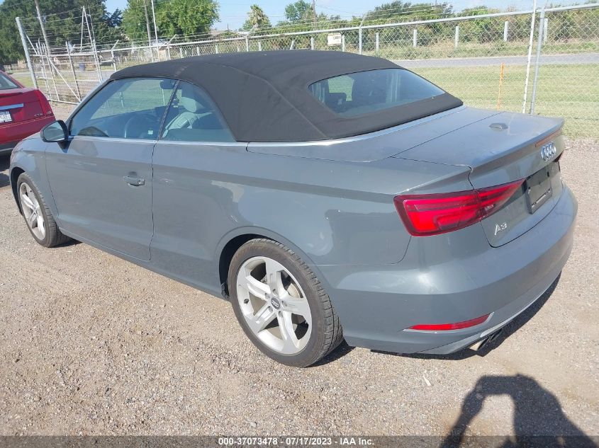 2018 AUDI A3 CABRIOLET PREMIUM/TECH PREMIUM WAU6ULFF1J1078243