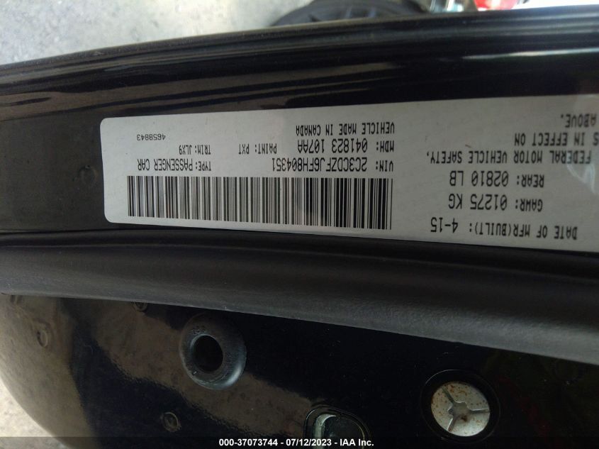 2015 DODGE CHALLENGER R/T SCAT PACK - 2C3CDZFJ6FH804351