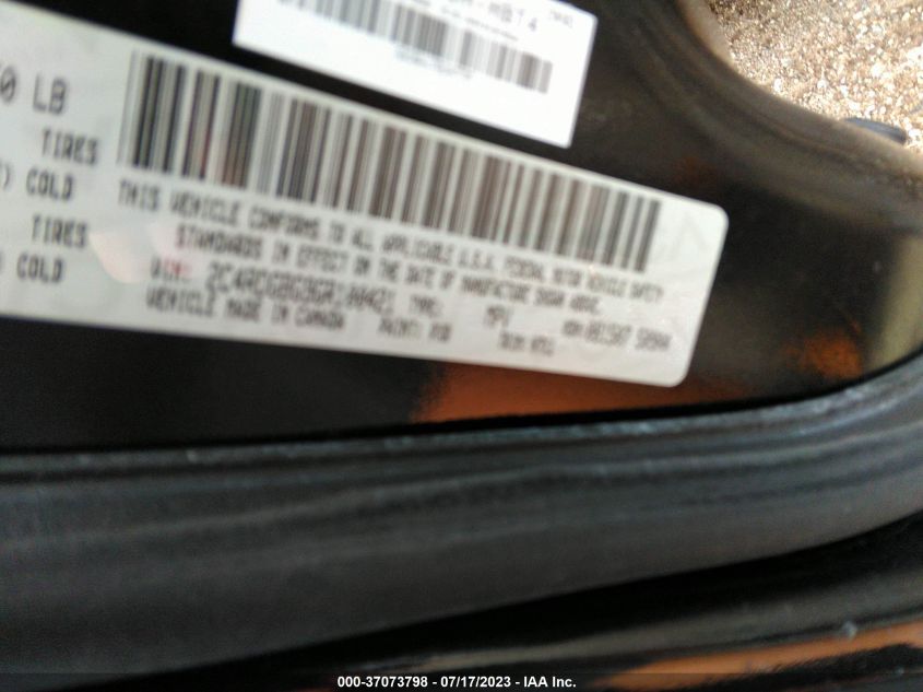 2016 DODGE GRAND CARAVAN SE - 2C4RDGBG9GR100421