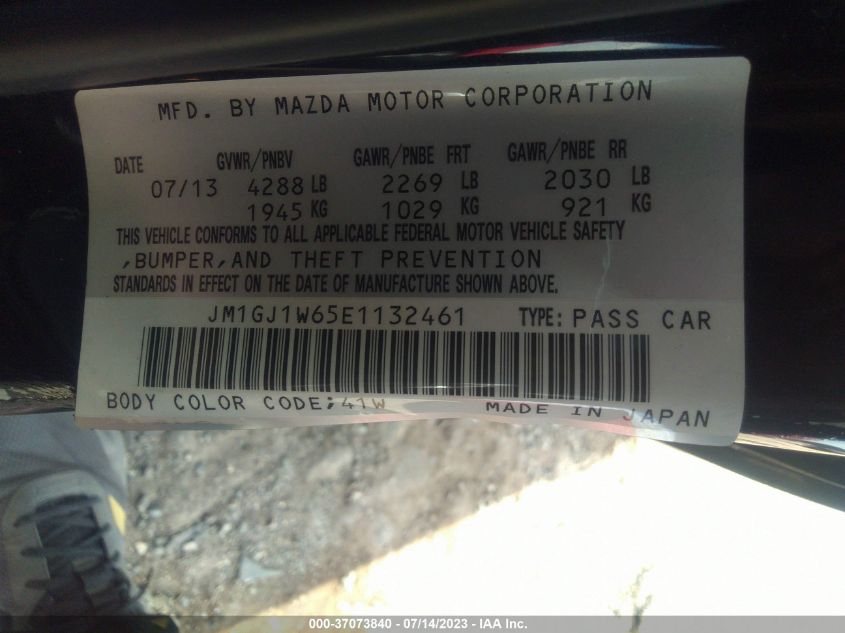 2014 MAZDA MAZDA6 I GRAND TOURING - JM1GJ1W65E1132461