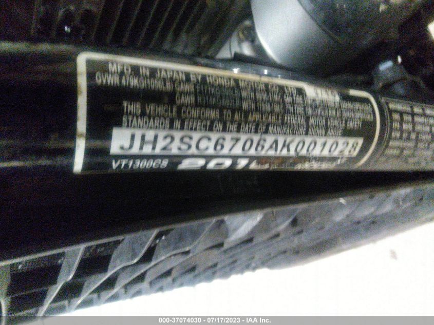 2010 HONDA VT1300 CS JH2SC6706AK001028
