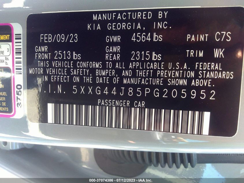 2023 KIA K5 GT - 5XXG44J85PG205952