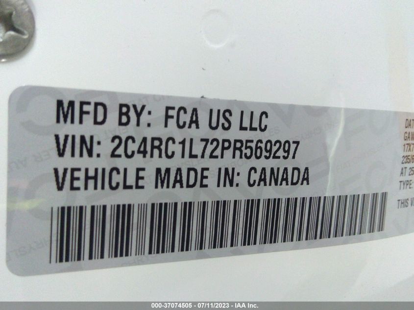 2023 CHRYSLER PACIFICA HYBRID TOURING L - 2C4RC1L72PR569297