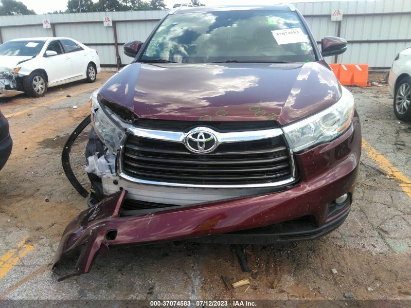 2016 TOYOTA HIGHLANDER XLE - 5TDKKRFH6GS145667