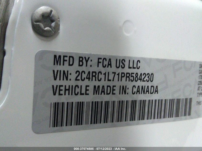 2023 CHRYSLER PACIFICA - 2C4RC1L71PR584230