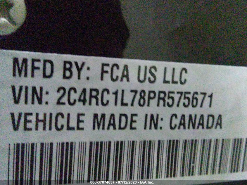 2023 CHRYSLER PACIFICA - 2C4RC1L78PR575671