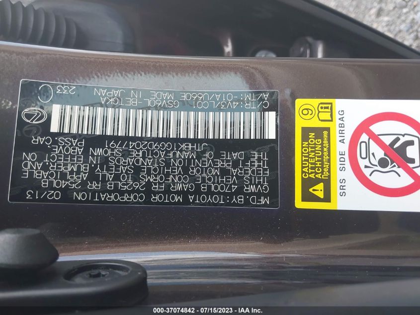 2013 LEXUS ES 350 4DR SDN - JTHBK1GG9D2047791