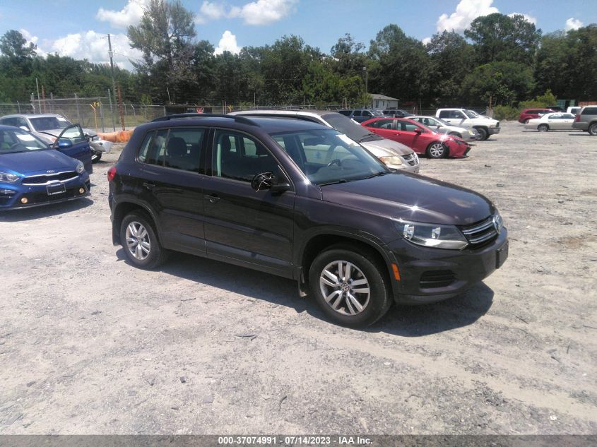 2016 VOLKSWAGEN TIGUAN S - WVGBV7AX4GW593329