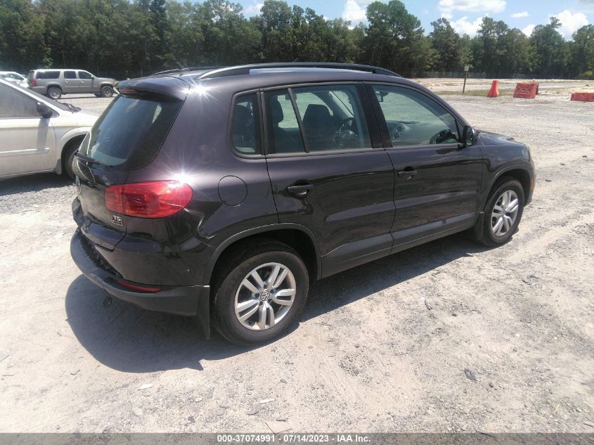 2016 VOLKSWAGEN TIGUAN S - WVGBV7AX4GW593329