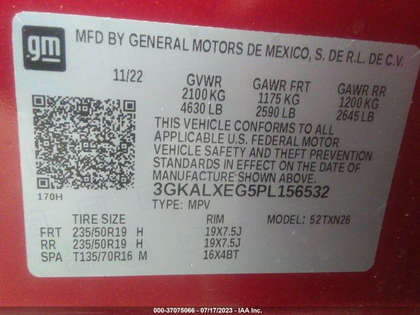 2023 GMC TERRAIN DENALI - 3GKALXEG5PL156532