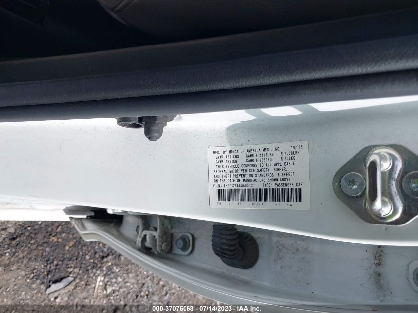 2016 HONDA ACCORD SEDAN EX-L - 1HGCR2F80GA051211