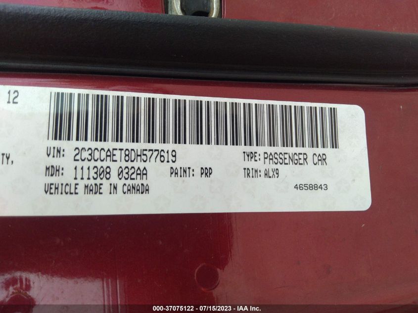 2013 CHRYSLER 300C 2C3CCAET8DH577619