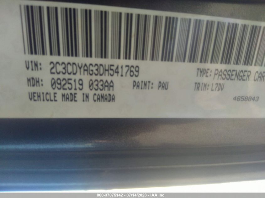 2013 DODGE CHALLENGER SXT - 2C3CDYAG3DH541769