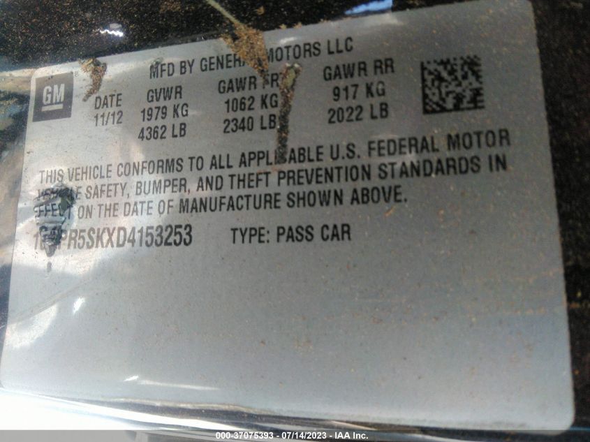 2013 BUICK VERANO CONVENIENCE GROUP - 1G4PR5SKXD4153253