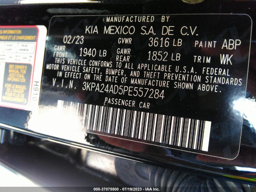 2023 KIA RIO LX/S - 3KPA24AD5PE557284