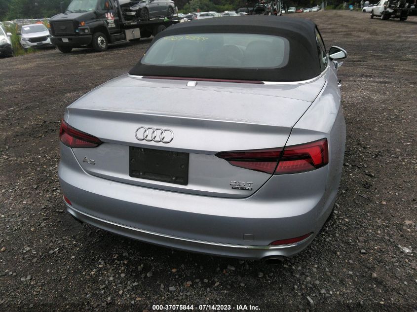2018 AUDI A5 CABRIOLET PREMIUM - WAUWNGF5XJN010575