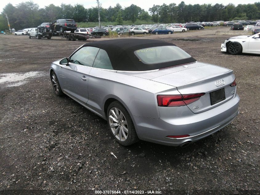 2018 AUDI A5 CABRIOLET PREMIUM - WAUWNGF5XJN010575