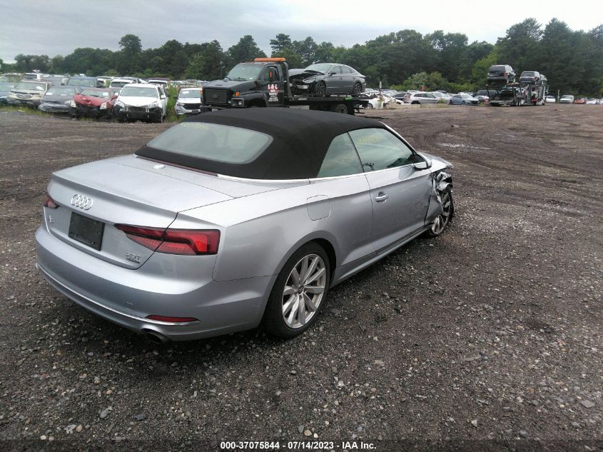 2018 AUDI A5 CABRIOLET PREMIUM - WAUWNGF5XJN010575