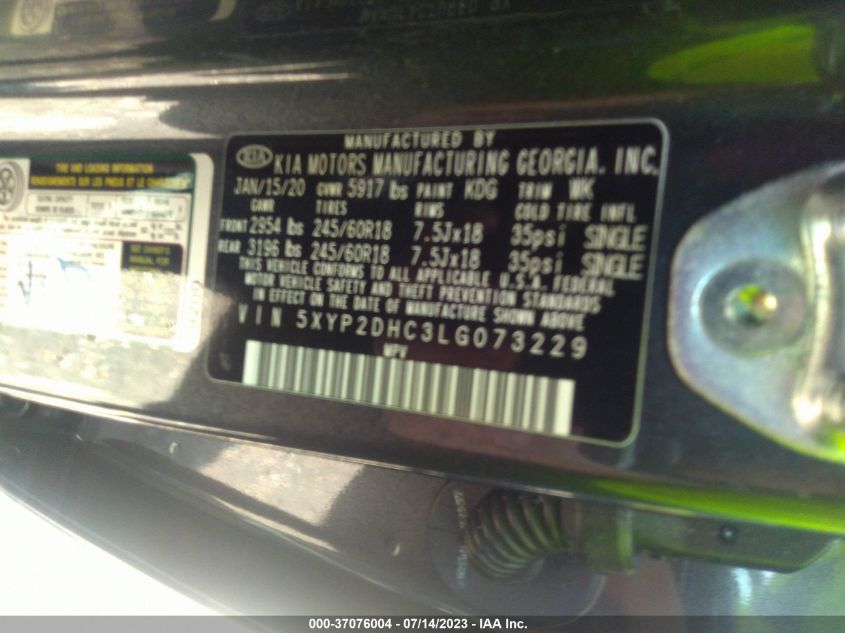 2020 KIA TELLURIDE LX - 5XYP2DHC3LG073229