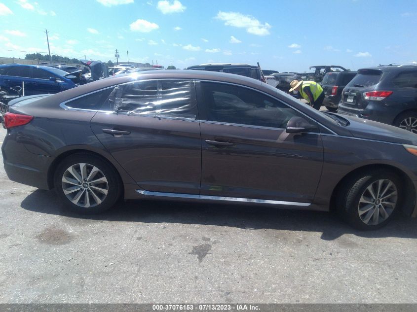 2016 HYUNDAI SONATA 2.4L SPORT - 5NPE34AF6GH297019