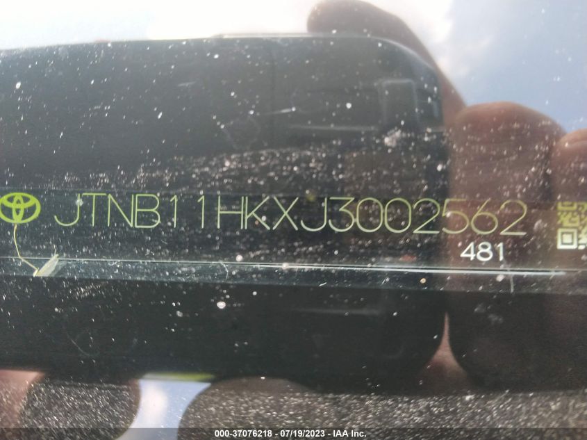 2018 TOYOTA CAMRY LE/SE/XLE/L - JTNB11HKXJ3002562