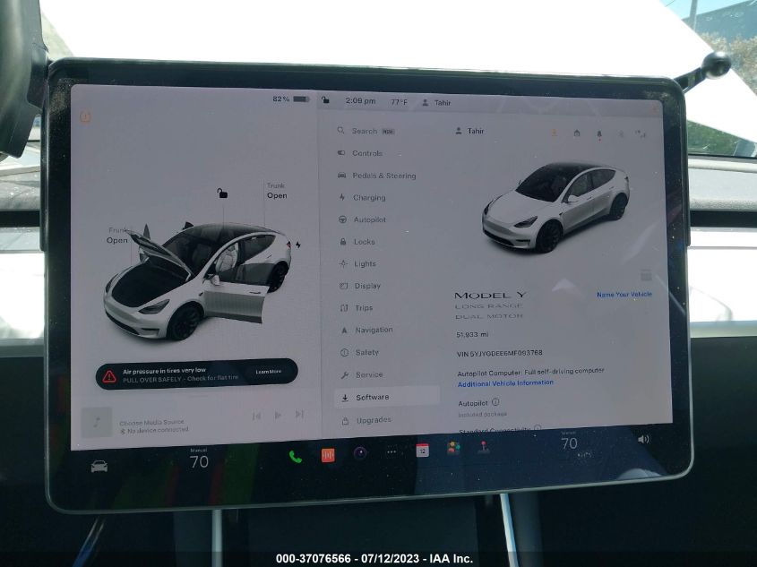 2021 TESLA MODEL Y LONG RANGE - 5YJYGDEE6MF093768