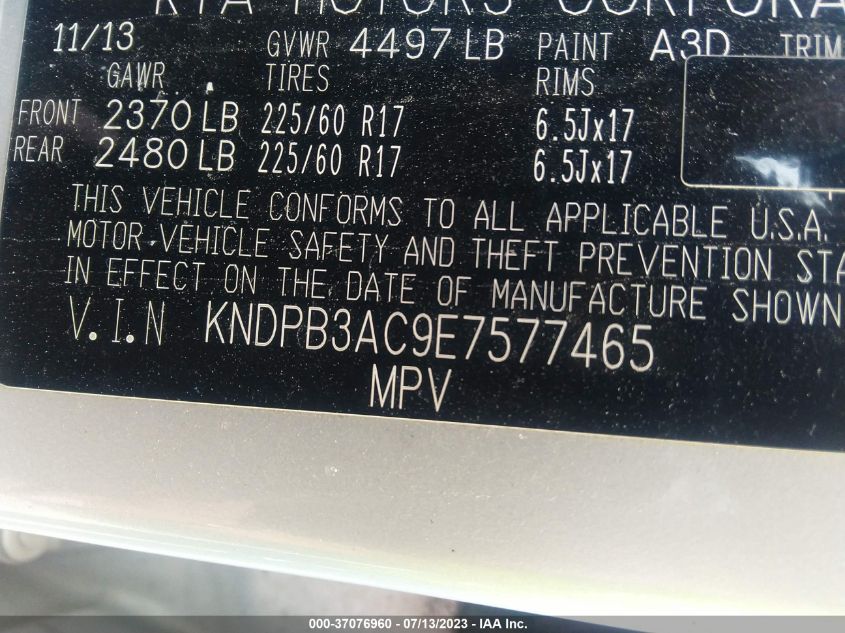 2014 KIA SPORTAGE LX - KNDPB3AC9E7577465