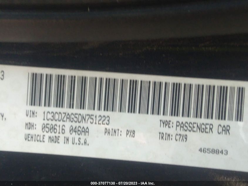 2013 DODGE AVENGER SE - 1D3CDZAG5DN751223