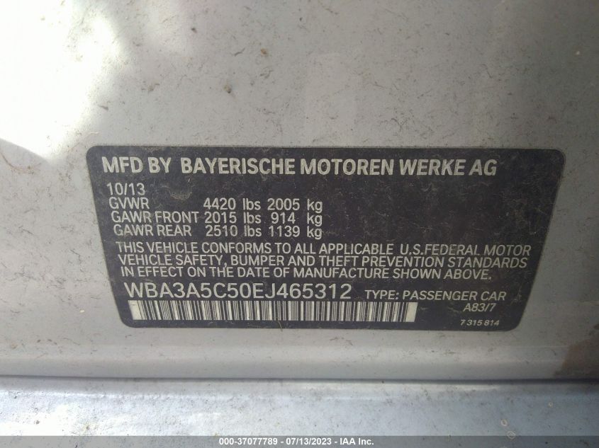 2014 BMW 3 SERIES 328I - WBA3A5C50EJ465312
