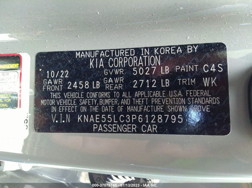 2023 KIA STINGER GT2 - KNAE55LC3P6128795