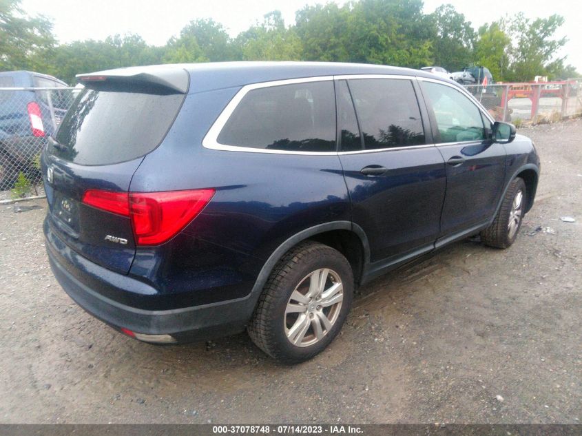2016 HONDA PILOT LX - 5FNYF6H1XGB037294