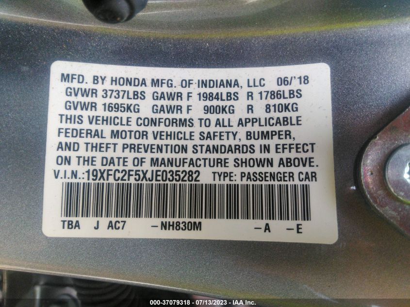 2018 HONDA CIVIC SEDAN LX - 19XFC2F5XJE035282
