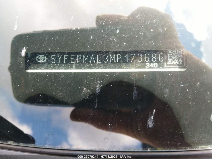 2021 TOYOTA COROLLA LE - 5YFEPMAE3MP173686
