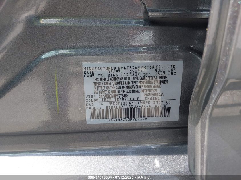 2023 NISSAN SENTRA SV - 3N1AB8CV0PY275486