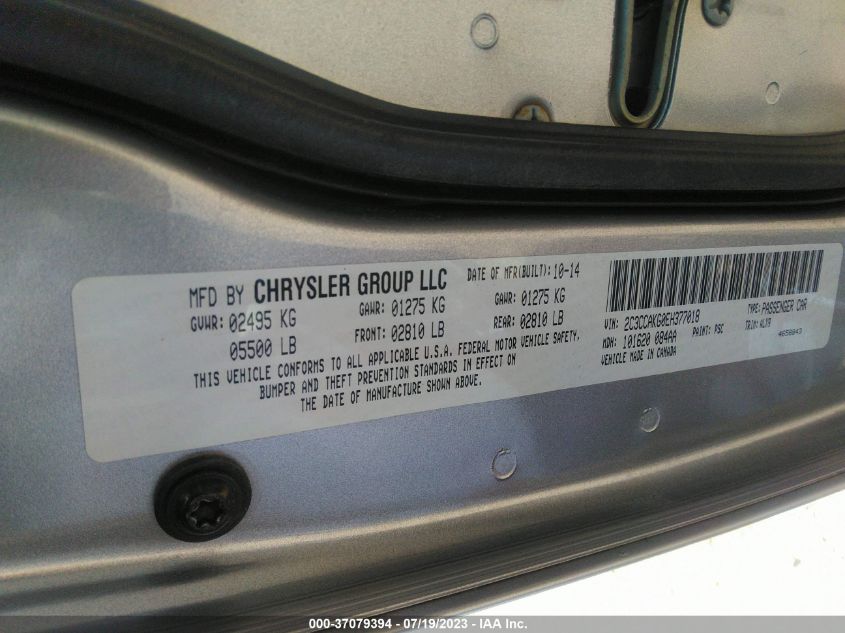 2014 CHRYSLER 300 300C - 2C3CCAKG0EH377018