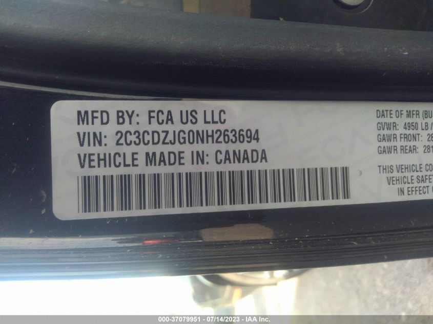 2022 DODGE CHALLENGER GT - 2C3CDZJG0NH263694