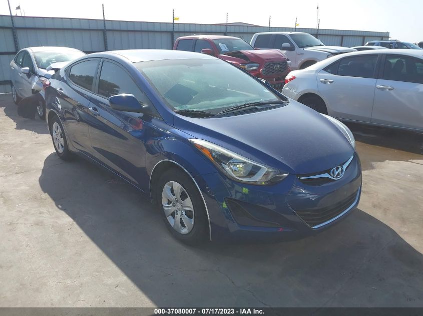 2016 HYUNDAI ELANTRA SE - 5NPDH4AE7GH748611