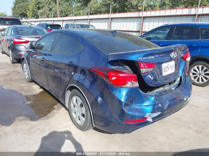 2016 HYUNDAI ELANTRA SE - 5NPDH4AE7GH748611